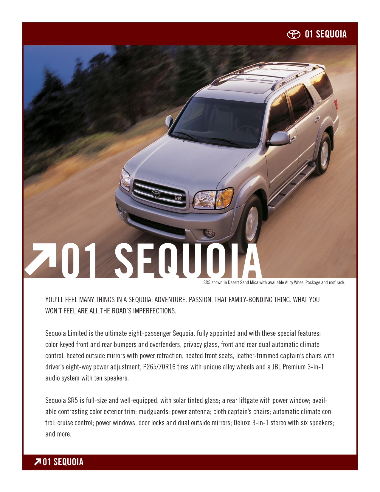 2001 Toyota Sequoia Brochure Page 1
